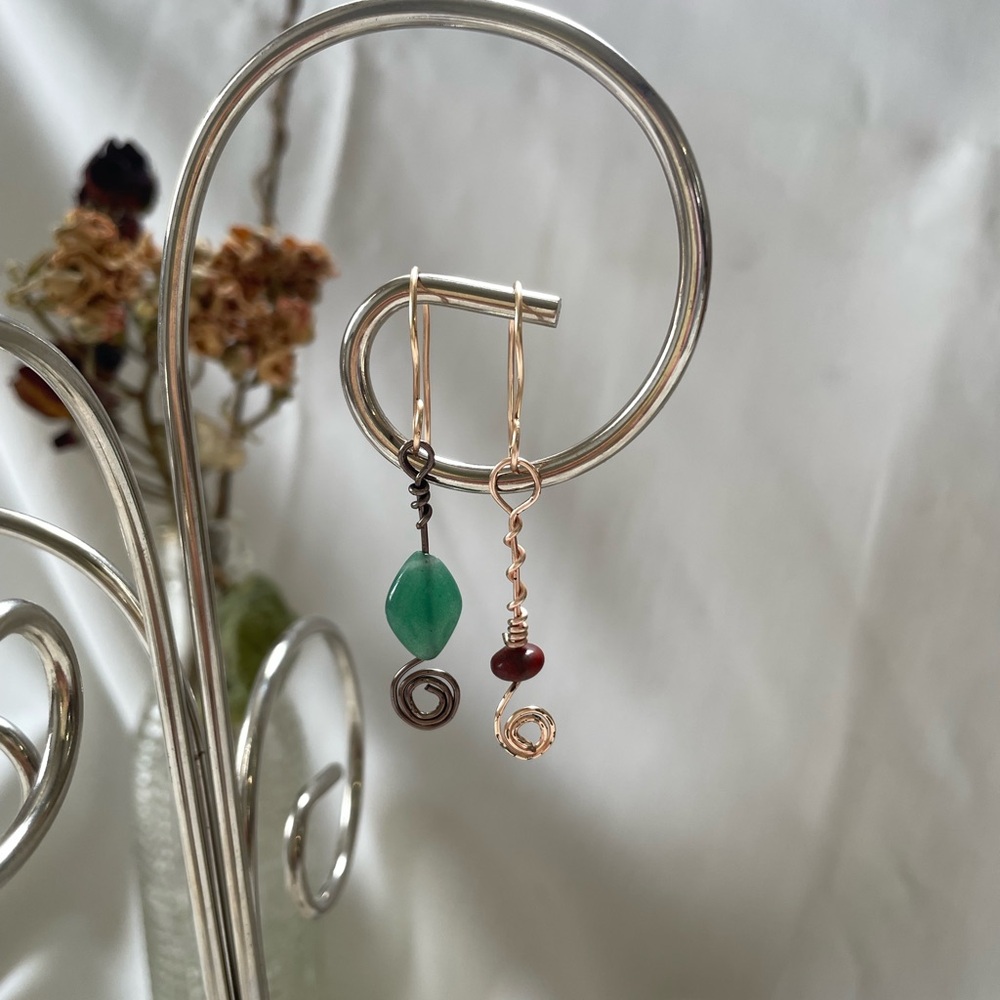 Funky Stone Handmade Mismatch Earrings